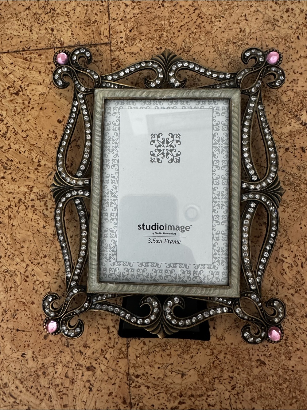 Ornate Pink and Silver Decorative 3.5x5 Photo Frame